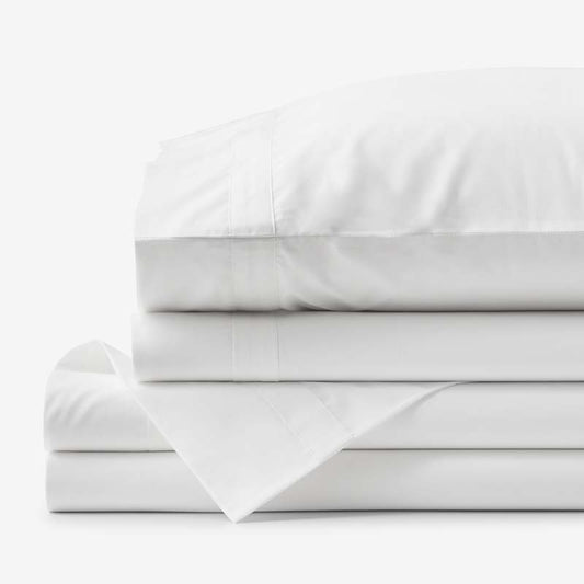 Contrast Border Premium Cool Supima® Cotton Percale Bed Sheet Set