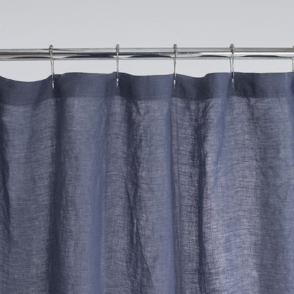Premium Breathable Washed Linen Solid Shower Curtain