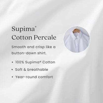 Premium Cool Supima® Cotton Percale Flat Bed Sheet