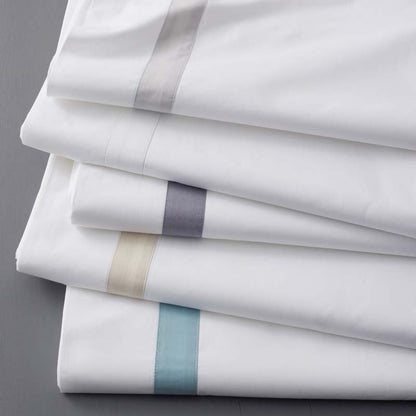 Contrast Border Premium Cool Supima® Cotton Percale Bed Sheet Set