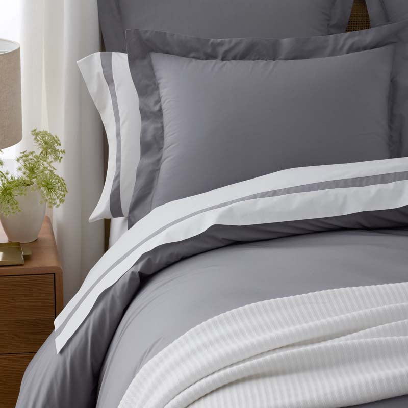 Contrast Border Premium Cool Supima® Cotton Percale Pillowcase Set