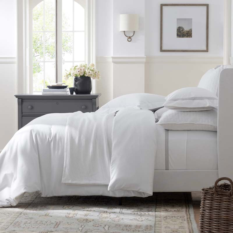 Contrast Border Premium Cool Supima® Cotton Percale Bed Sheet Set