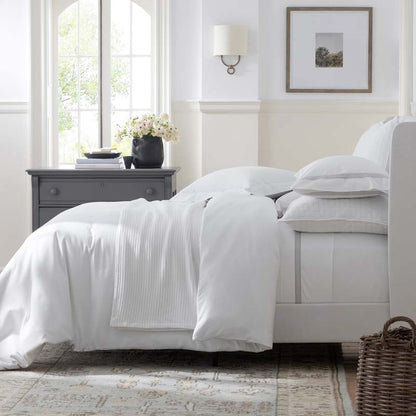 Contrast Border Premium Cool Supima® Cotton Percale Bed Sheet Set
