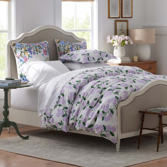 Hydrangea Classic Cool Cotton Percale Duvet Cover