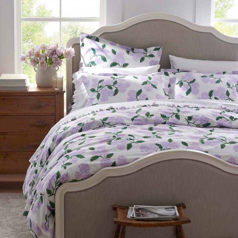 Hydrangea Classic Cool Cotton Percale Duvet Cover