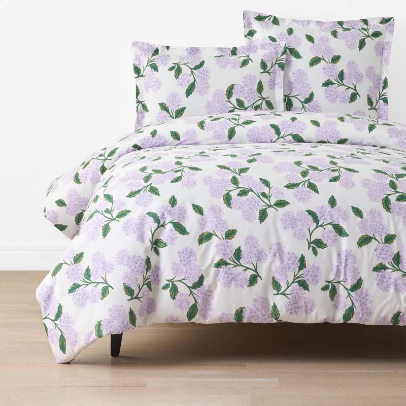 Hydrangea Classic Cool Cotton Percale Duvet Cover