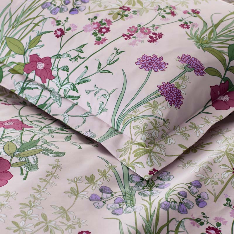 Bloom Meadow Classic Smooth Sateen Flat Bed Sheet