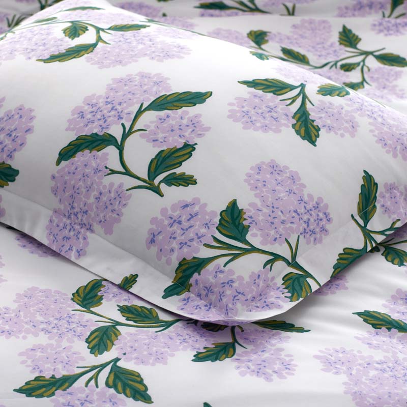 Hydrangea Classic Cool Cotton Percale Duvet Cover