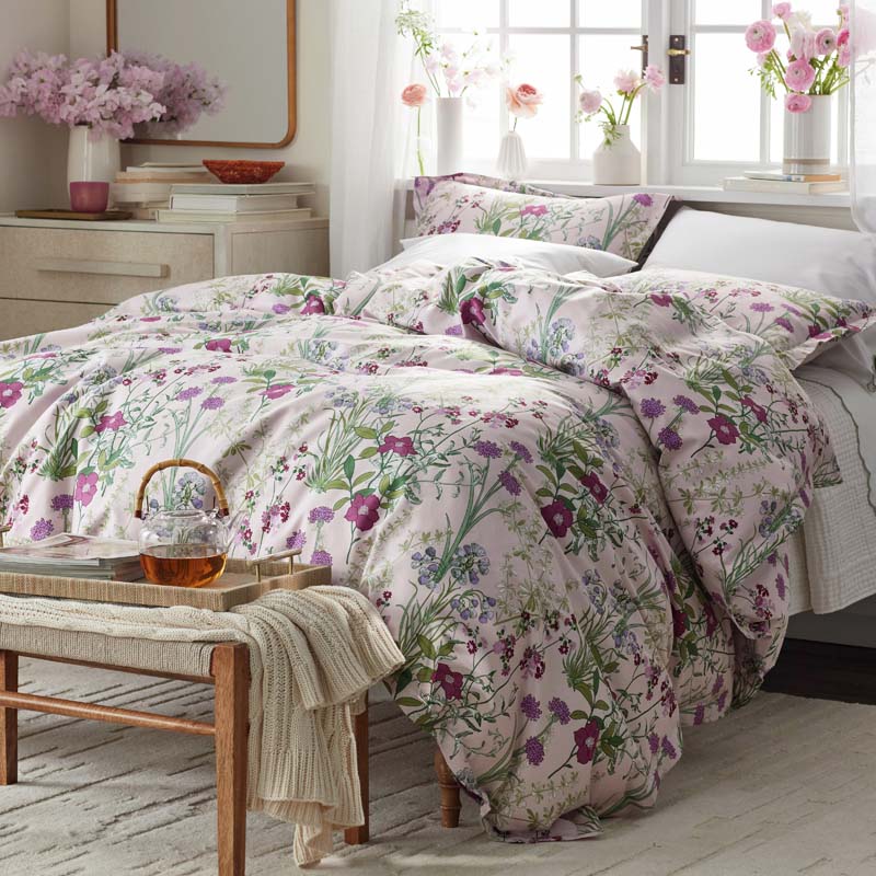 Bloom Meadow Classic Smooth Sateen Flat Bed Sheet