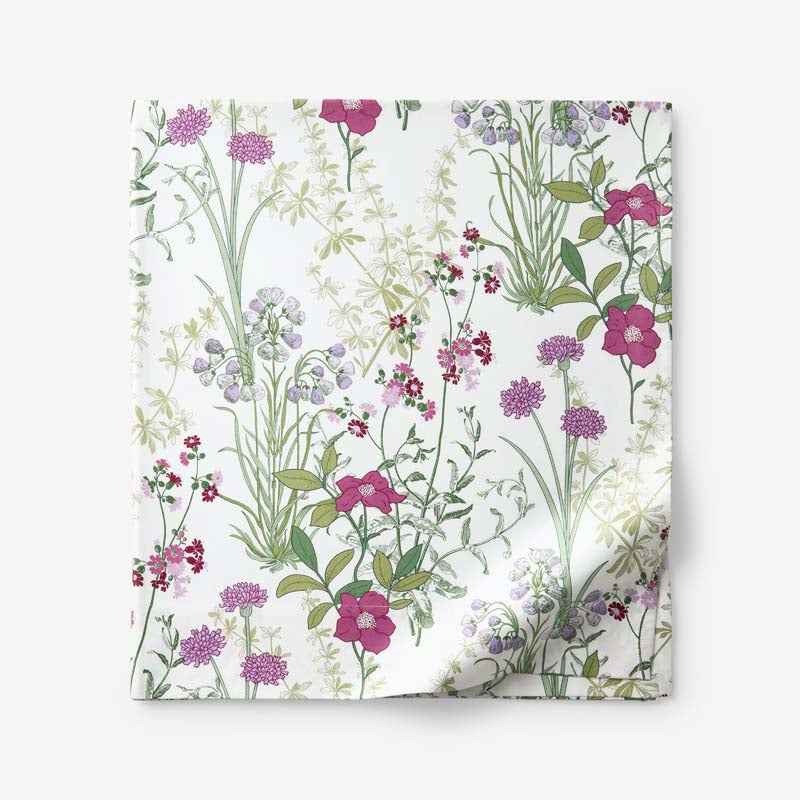 Bloom Meadow Classic Smooth Sateen Flat Bed Sheet