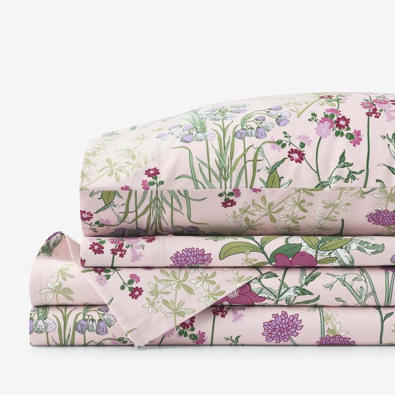 Bloom Meadow Classic Smooth Sateen Bed Sheet Set