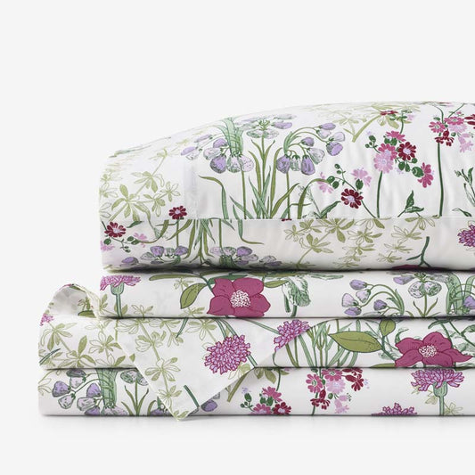 Bloom Meadow Classic Smooth Sateen Bed Sheet Set