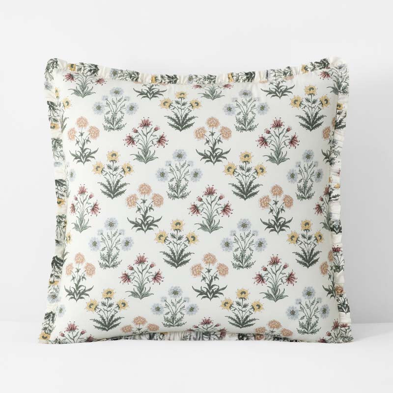 Garden Patch Reversible Garment Washed Cotton Percale Sham