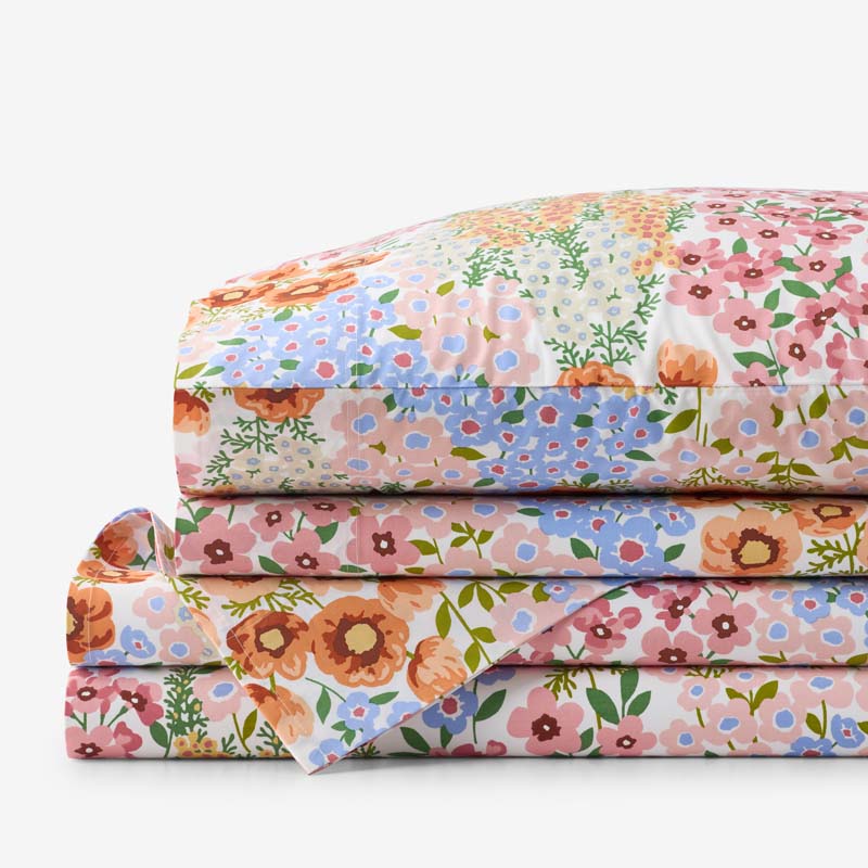 Garden Jubilee Classic Cool Cotton Percale Bed Sheet Set
