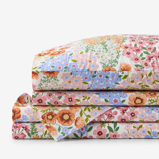 Garden Jubilee Classic Cool Cotton Percale Bed Sheet Set