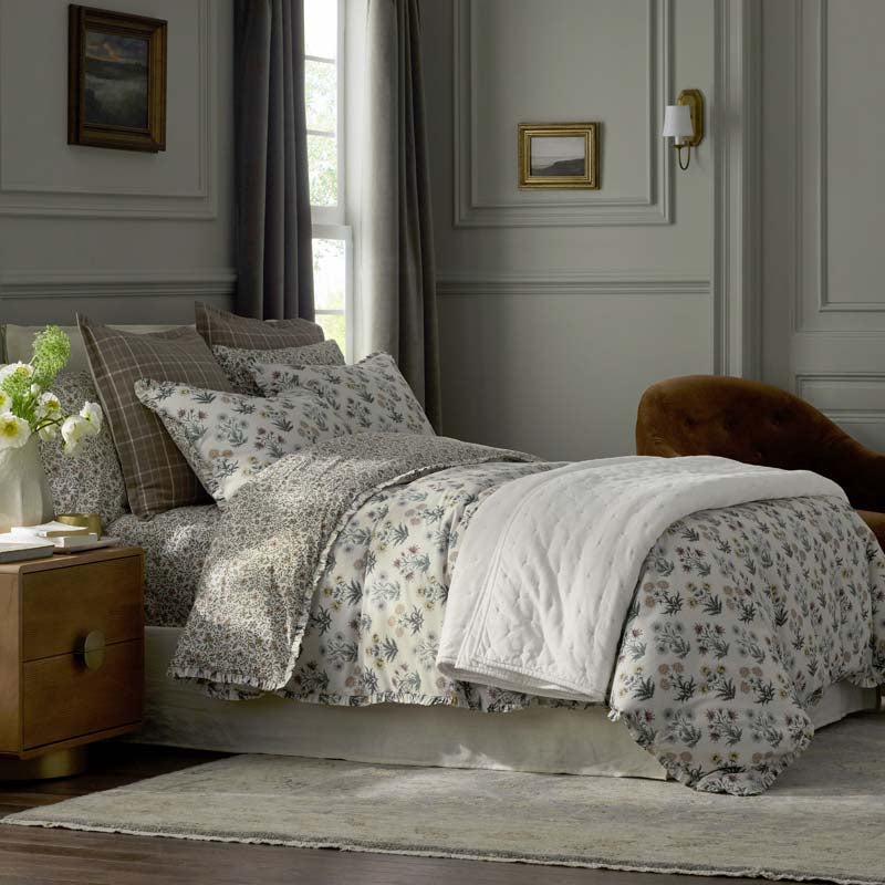 Garden Patch Reversible Garment Washed Cotton Percale Comforter Set