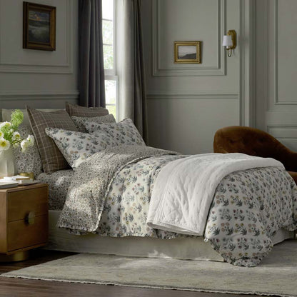 Garden Patch Reversible Garment Washed Cotton Percale Comforter Set