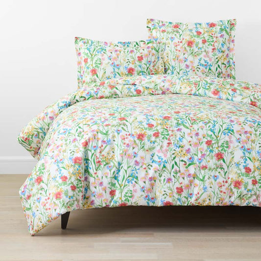 Garden Symphony Classic Cool Cotton Percale Duvet Cover