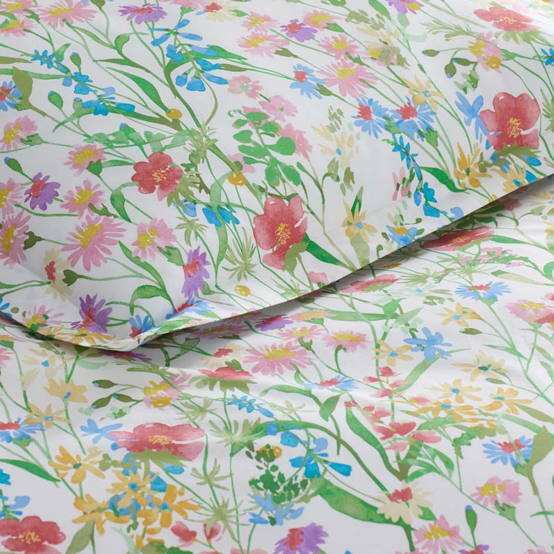 Garden Symphony Classic Cool Cotton Percale Flat Bed Sheet