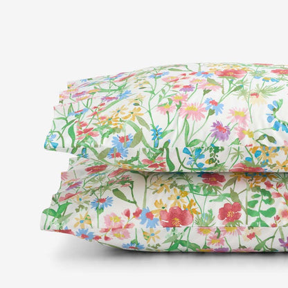 Garden Symphony Classic Cool Cotton Percale Pillowcase Set