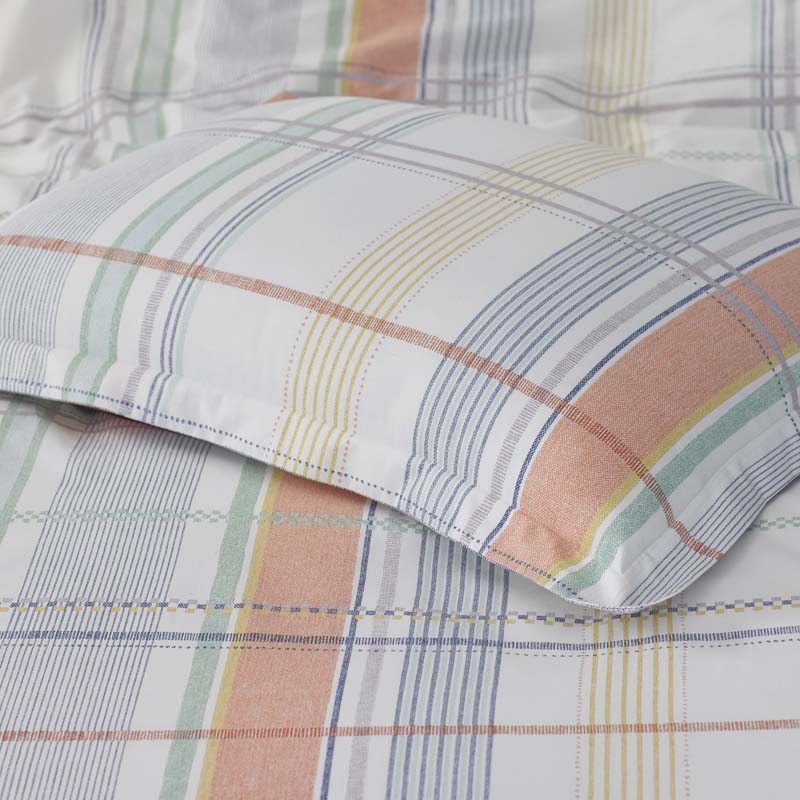 Alder Plaid Classic Cool Cotton Percale Duvet Cover