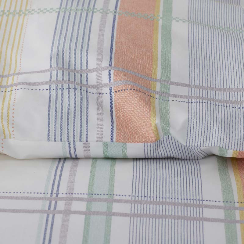 Alder Plaid Classic Cool Cotton Percale Duvet Cover