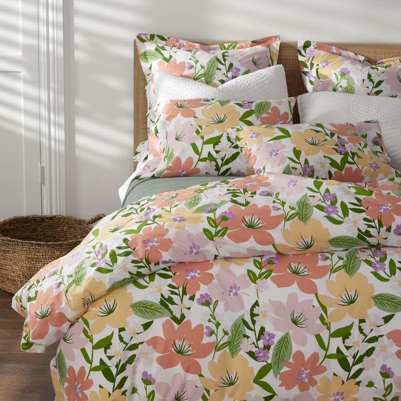 Whimsy Garden Classic Cool Cotton Percale Bed Sheet Set