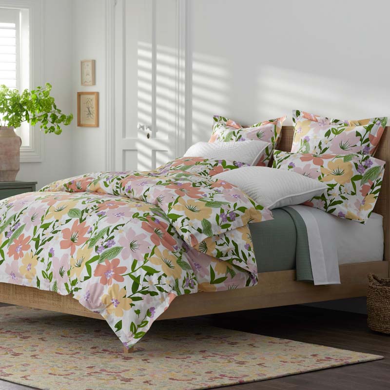 Whimsy Garden Classic Cool Cotton Percale Bed Sheet Set