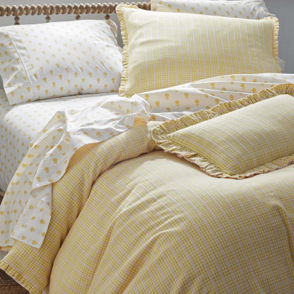 Mini-Prints Garment Washed Cotton Percale Bed Sheet Set