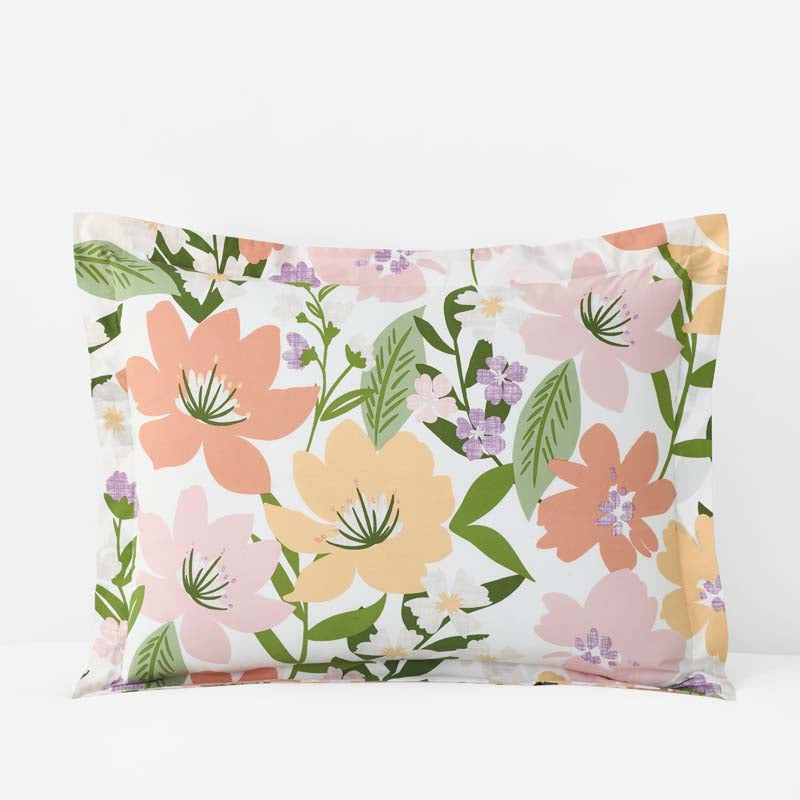 Whimsy Garden Classic Cool Cotton Percale Sham
