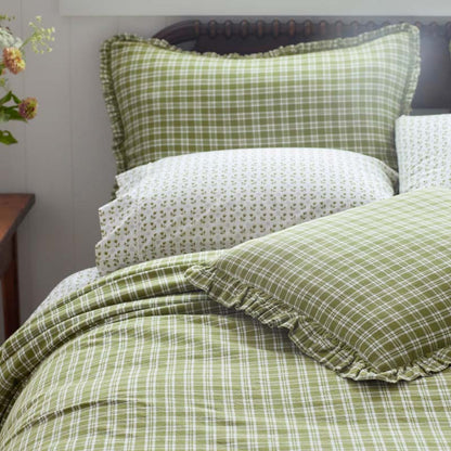 Mini-Prints Garment Washed Cotton Percale Bed Sheet Set