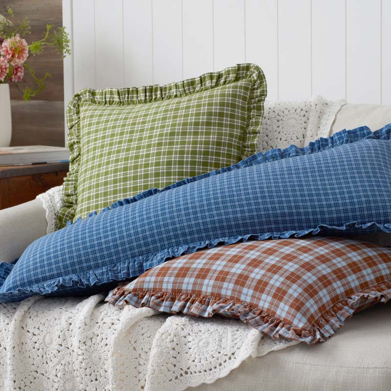 Classic Plaids Yarn-Dyed Cotton Decorative Square Pillow Cover