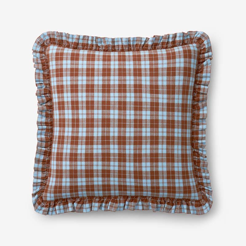 Classic Plaids Yarn-Dyed Cotton Decorative Square Pillow Cover