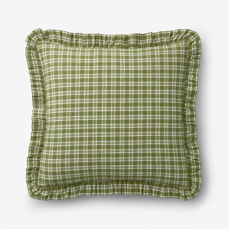 Classic Plaids Yarn-Dyed Cotton Decorative Square Pillow Cover