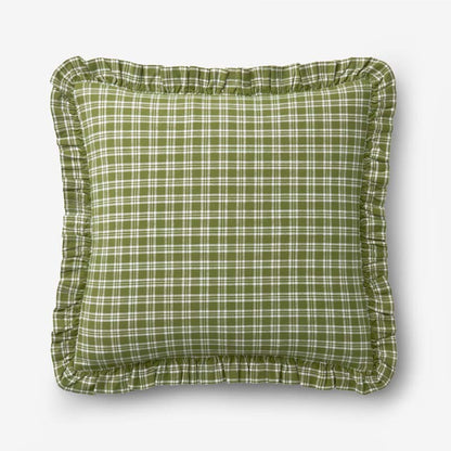 Classic Plaids Yarn-Dyed Cotton Decorative Square Pillow Cover
