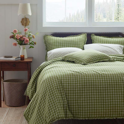 Classic Plaids Yarn-Dyed Cotton Decorative Square Pillow Cover