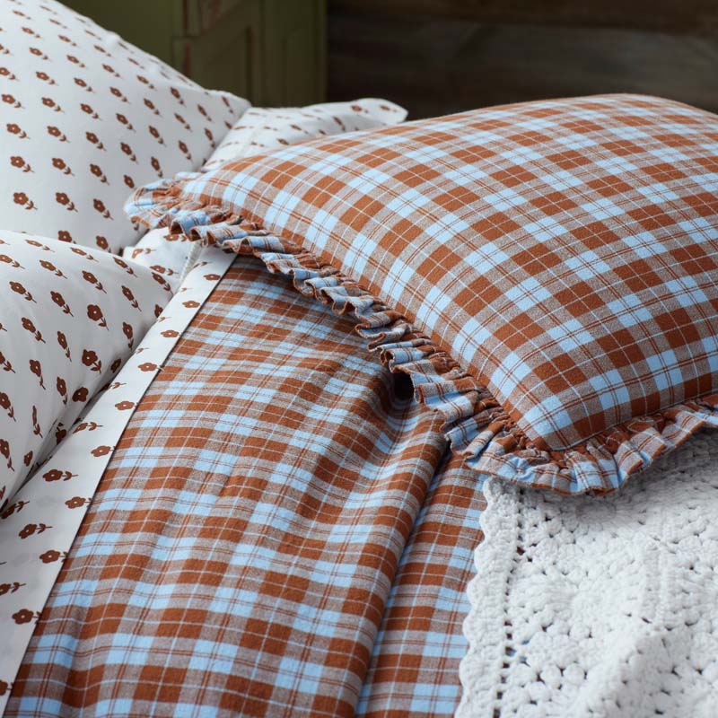 Classic Plaids Yarn-Dyed Cotton Decorative Square Pillow Cover