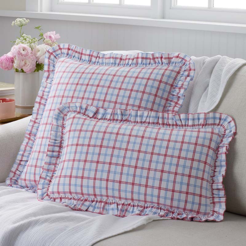 Classic Plaids Yarn-Dyed Cotton Decorative Square Pillow Cover