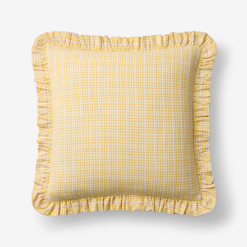 Classic Plaids Yarn-Dyed Cotton Decorative Square Pillow Cover