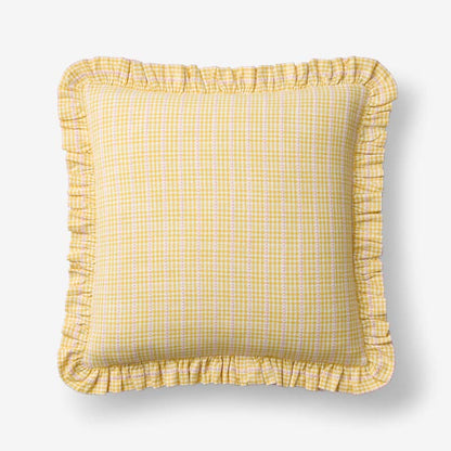 Classic Plaids Yarn-Dyed Cotton Decorative Square Pillow Cover
