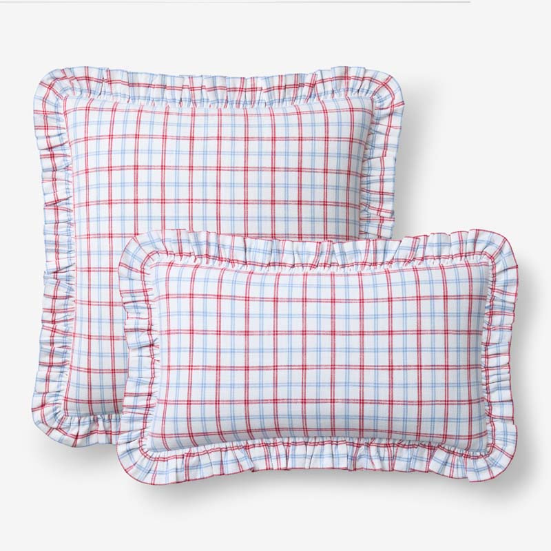 Classic Plaids Yarn-Dyed Cotton Decorative Square Pillow Cover