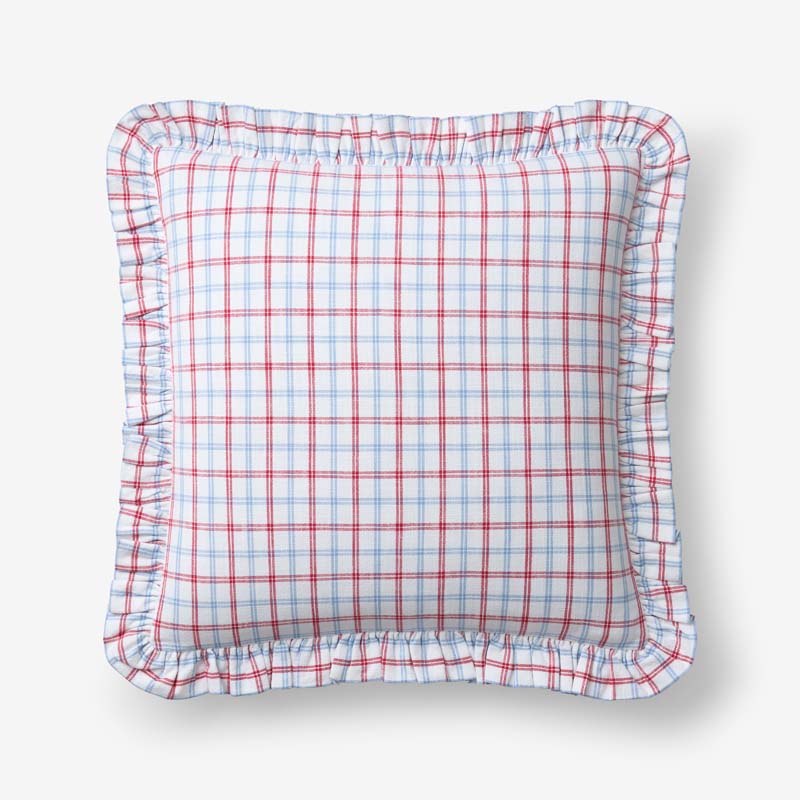 Classic Plaids Yarn-Dyed Cotton Decorative Square Pillow Cover