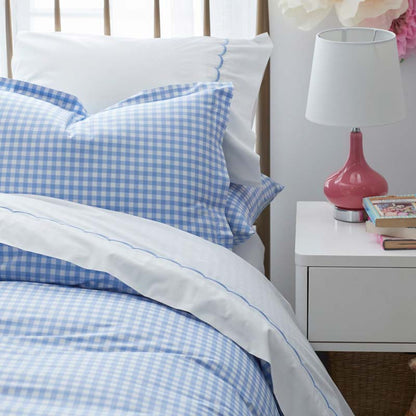 Gingham Classic Cool Organic Cotton Percale Bed Sheet Set