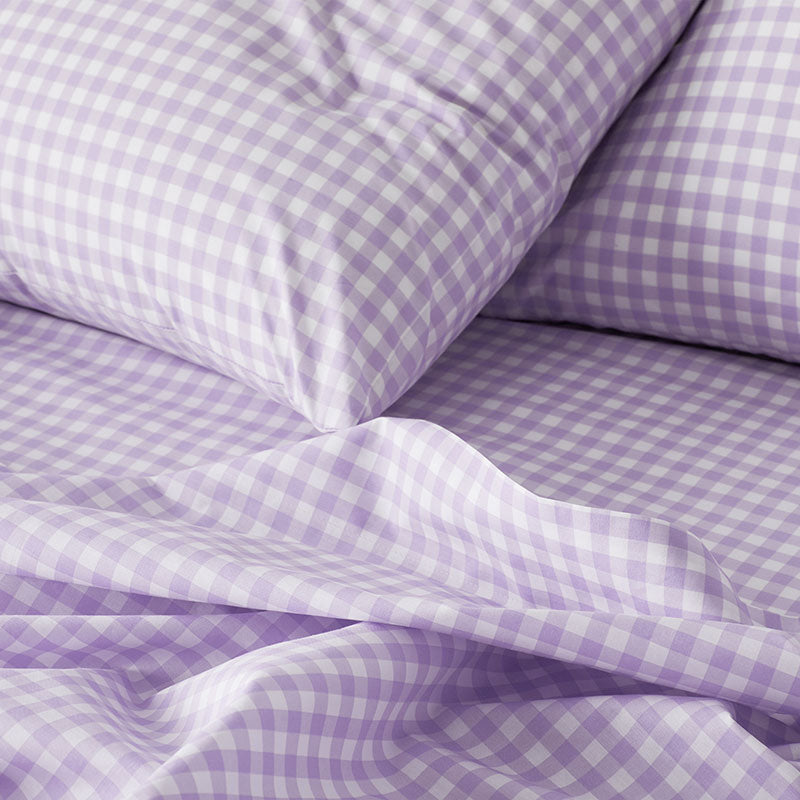 Gingham Classic Cool Organic Cotton Percale Comforter Set