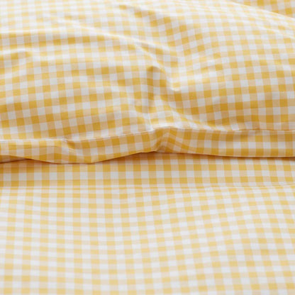 Gingham Classic Cool Organic Cotton Percale Duvet Cover Set