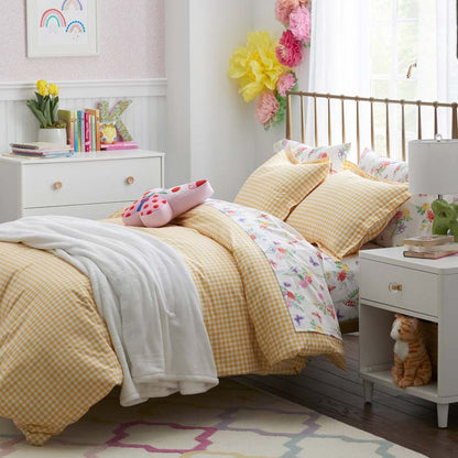 Gingham Classic Cool Organic Cotton Percale Comforter Set