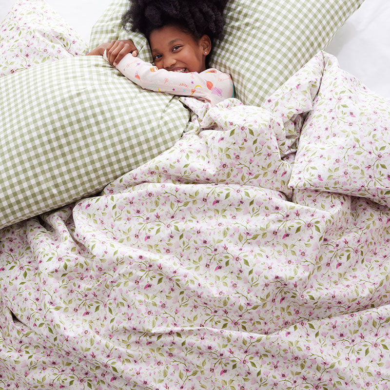 Gingham Classic Cool Organic Cotton Percale Duvet Cover Set