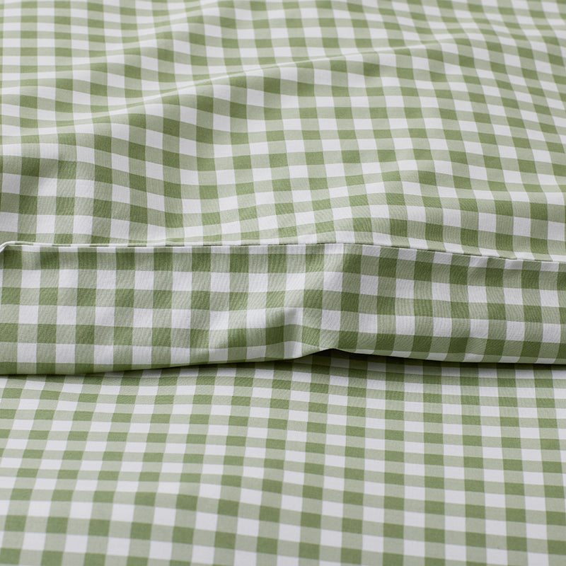 Gingham Classic Cool Organic Cotton Percale Duvet Cover Set