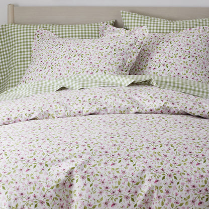 Gingham Classic Cool Organic Cotton Percale Duvet Cover Set