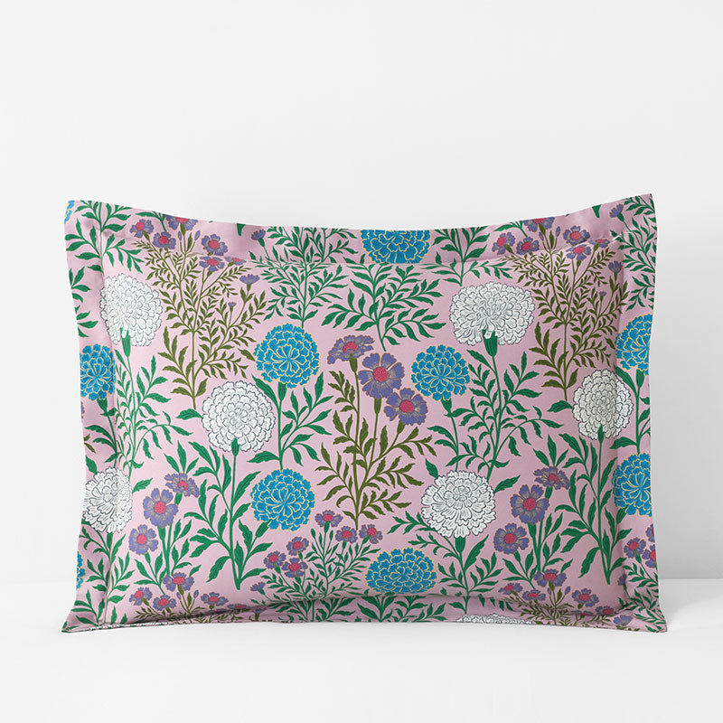 Zinnia Floral Classic Smooth Sateen Sham
